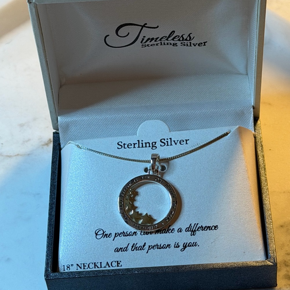 Timeless Sterling Silver Necklace with Gold Detail